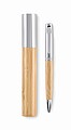 Metal twist ball pen in tube, wood