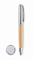 Metal twist ball pen in tube, wood