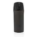 Metallic easy lock vacuum mug, black