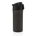 Metallic easy lock vacuum mug, black