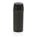 Metallic easy lock vacuum mug, black