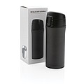 Metallic easy lock vacuum mug, black