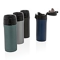 Metallic easy lock vacuum mug, blue