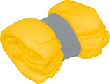 Microfibre towel with elastic band, yellow