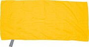 Microfibre towel with elastic band, yellow