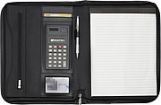 Microfibre zipped folder Black