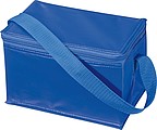 Mini nylon cooler bag for 6 cans, blue