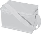 Mini nylon cooler bag for 6 cans, white