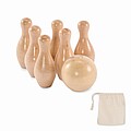 Mini pine wood bowling set, wood