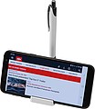 Mobile phone holder with magnetic function, includes metal ballpen