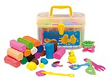 Modelling clay, includes 16 different coloured clay sticks and tools,colour coloured