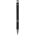 Moneta recycled aluminium ballpoint pen (blue ink), solid black