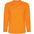 Montecarlo long sleeve mens sports t-shirt, fluor orange