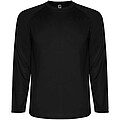 Montecarlo long sleeve mens sports t-shirt, solid black