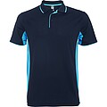 Montmelo short sleeve unisex sports polo, navy blue, size S
