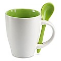 Mug with spoon, green