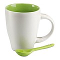 Mug with spoon, green