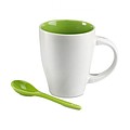 Mug with spoon, green