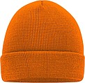 MUIRO winter knitted hat, dark orange