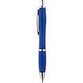 Multicolour plastic ball pen with metal clip, blue