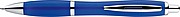 Multicolour plastic ball pen with metal clip, blue
