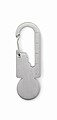 Multifunctional key ring token, silver