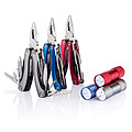 Multitool and torch set, red