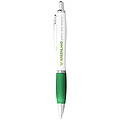 Nash ballpoint pen white barrel and coloured grip