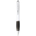 Nash ballpoint pen white barrel and coloured grip