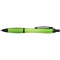 Nash recycled plastic ballpoint pen with black trims, lime