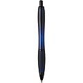 Nash recycled plastic ballpoint pen with black trims, navy blue