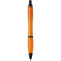 Nash recycled plastic ballpoint pen with black trims, orange