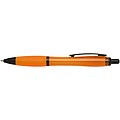 Nash recycled plastic ballpoint pen with black trims, orange