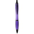 Nash recycled plastic ballpoint pen with black trims, purple