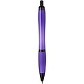 Nash recycled plastic ballpoint pen with black trims, purple