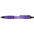 Nash recycled plastic ballpoint pen with black trims, purple