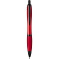 Nash recycled plastic ballpoint pen with black trims, red
