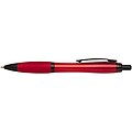 Nash recycled plastic ballpoint pen with black trims, red