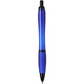 Nash recycled plastic ballpoint pen with black trims, royal blue