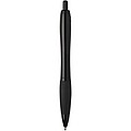 Nash recycled plastic ballpoint pen with black trims, solid black