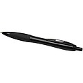 Nash recycled plastic ballpoint pen with black trims, solid black
