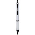 Nash recycled plastic ballpoint pen with black trims, white