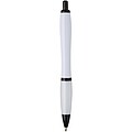 Nash recycled plastic ballpoint pen with black trims, white