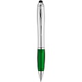 Nash stylus ballpoint pen, silver,green