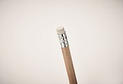 Natural pencil with eraser