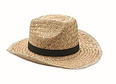 Natural straw cowboy hat