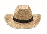 Natural straw cowboy hat