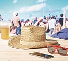 Natural straw cowboy hat