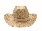 Natural straw cowboy hat
