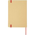 Nelida A5 recycled cardboard hard cover notebook, red